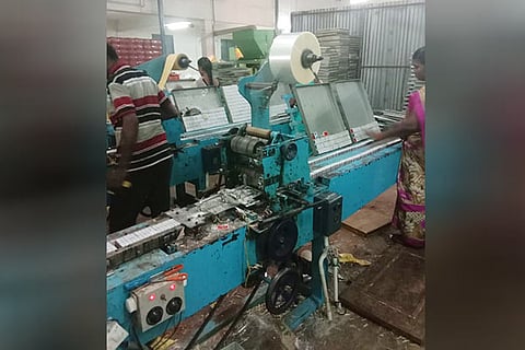 A mechanised match manufacturing unit in Kovilpatti
