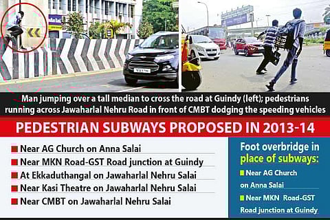 State highways proposal to construct pedestrian subways fails to take off