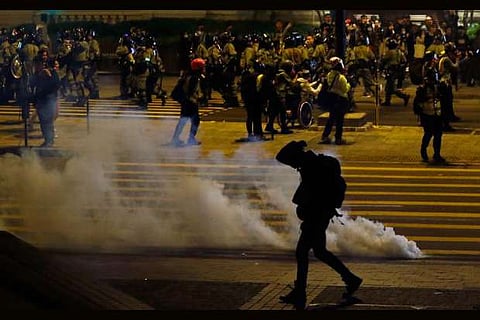 Dozens injured in Hong Kong Xmas Eve clashes