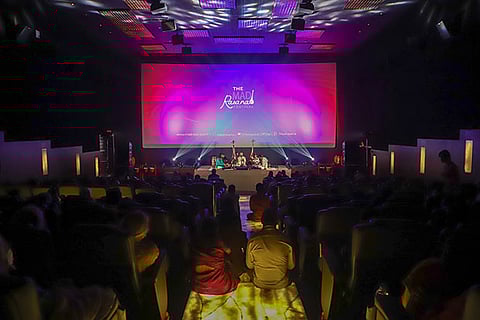 Rasikas seated at a cinema hall for a concert (Photo: Manivasagan N)