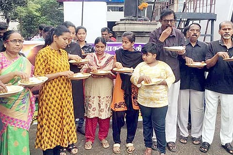 Members of TPDK have break fast during solar eclipse in Coimbatore