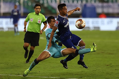 The contest between Chennaiyin FC and FC Goa was packed with action