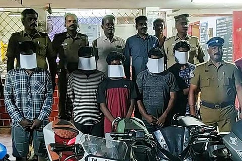 The accused at the police station