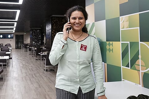 Humpy talking to her family after the World Rapid victory