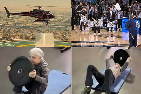 Trending in TN: A septuagenarian hitting the gym, bats gatecrashing a basketball match and a perfect bike landing on top of Burj Al Arab