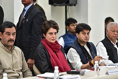Priyanka Gandhi attends her first official meeting