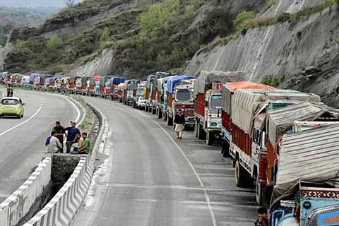 Jammu-Srinagar highway restored: Over 1,400 trucks head for valley