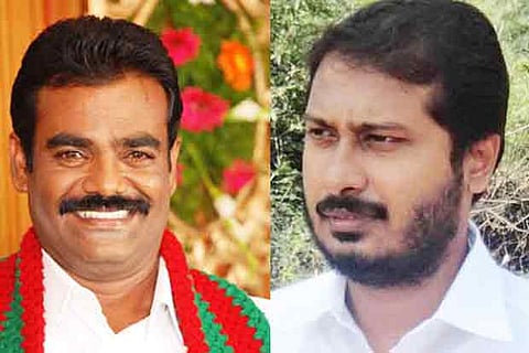 MLAs Thaniyarasu; (Right) Thamimum Ansari