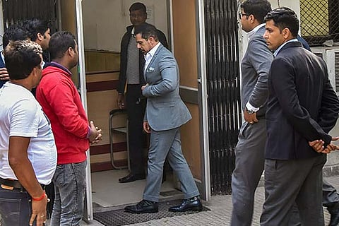 Robert Vadra at Enforcement Directorate office for questioning in a money laundering case