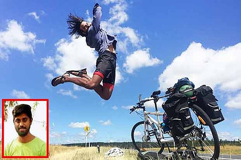 Naresh Kumar during his tours, (inset) Sathishkumar