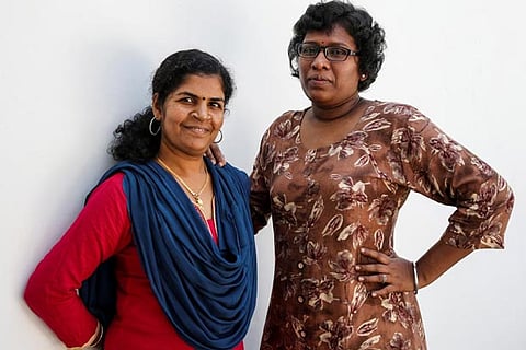 Kanaka Durga, 39 (L) and Bindu Ammini, 40, the first women to enter Sabarimala temple