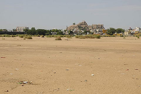 The Cauvery running bone-dry in Tiruchy (file photo)