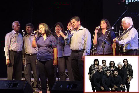 From one of the previous performances by Octet; (Inset) team Octet Cantabile