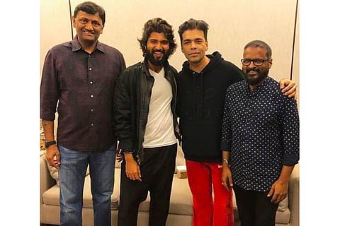 Actor Vijay Deverakonda with Director-Producer Karan Johar. Source: Instagram