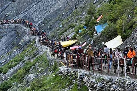 Amarnath yatra resumes after daylong suspension