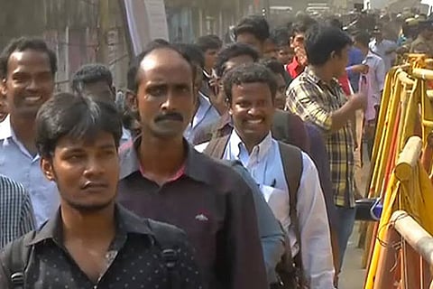 Participants at an earlier job fair (File photo)