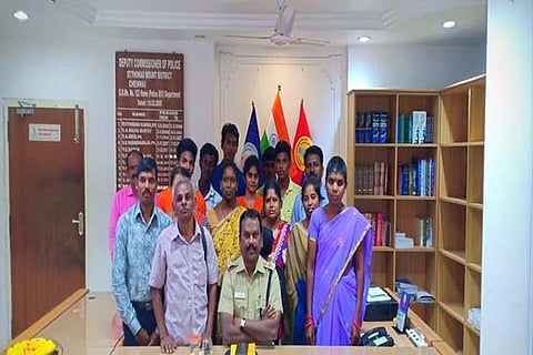 The Deputy Commissioner with the students and parents