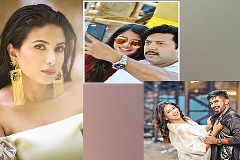 Kavya Shetty in Kassh collection; Deekshitha and Jayam Ravi; Deekshitha with Dharan