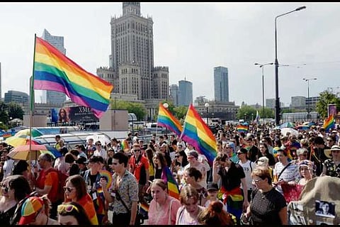 Warsaw pride parade attracts large crowd amid heated political debate