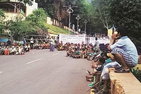 Tribals continue protest against mining on hill in Chhattisgarh