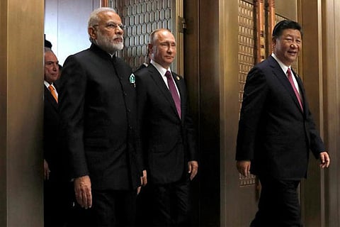 Modi discusses hot-spot issues like terrorism, climate change with Xi and Putin