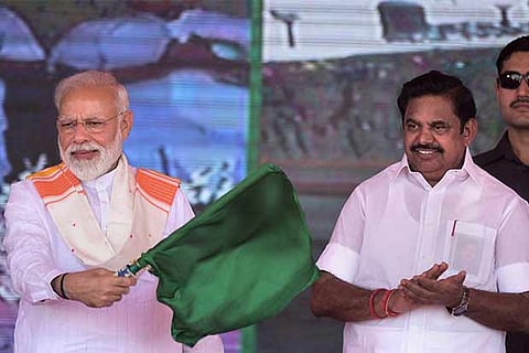 PM Modi lays stone for new projects in TN, remembers Jayalalithaa for good work