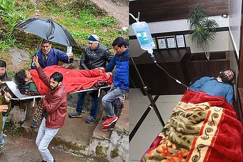 People injured due to a shell attack allegedly by Pakistan troops along the Line of Control