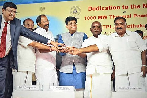 Union Minister for Railways and Coal Piyush Goyal at the inauguration of thermal power projects