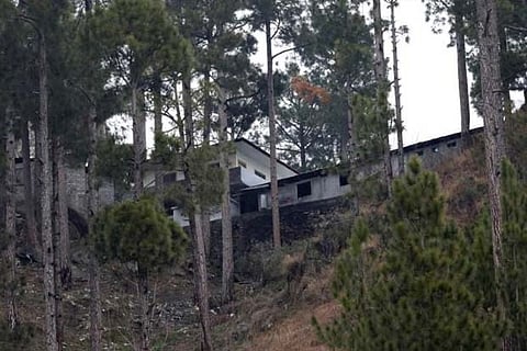 View of a building, which according to residents was a madrasa where IAF struck on Feb 26