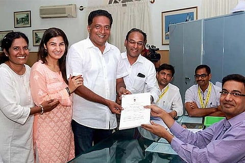 Actor Prakash Raj files nomination