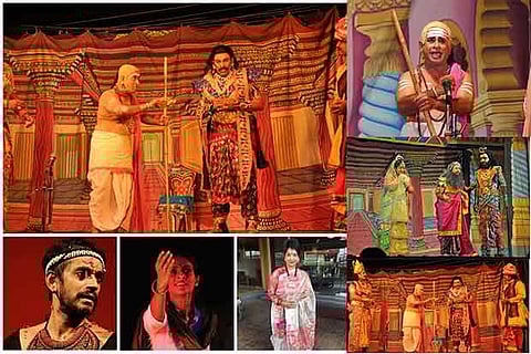 A scene from Srinivasan?s Chanakya Sabadham, YG Madhuvanti and Srinivasan Shivpprasadh