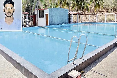 The swimming pool no licence trained professional ; Anbu Selvan (17) who drowned in Coimbatore on Monday