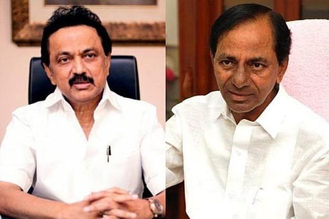 DMK president MK Stalin; TRS chief K Chandrasekhara Rao