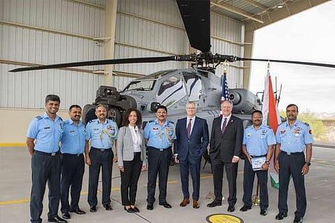 First AH-64E (I) Apache Guardian helicopter was formally handed over to the IAF