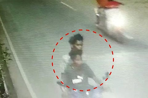 CCTV grab of the snatchers on a two-wheeler