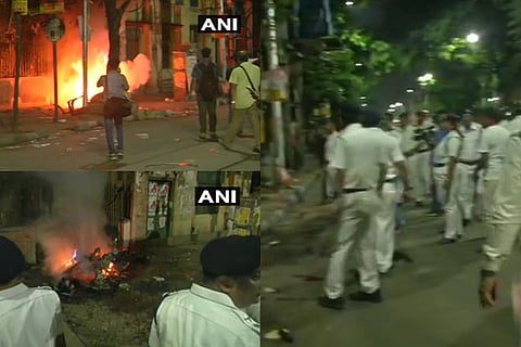 Violent clashes, arson mar Amit Shah's Kolkata roadshow