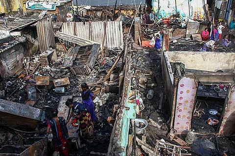 Goods worth lakhs destroyed in the fire that broke out in Dummingkuppam