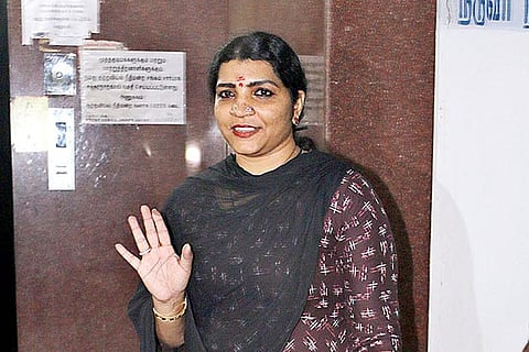 Solar scam accused Saritha Nair in the court in Coimbatore on Thursday