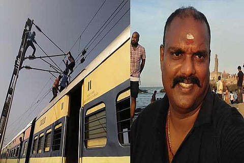 Gopinathan was part of the team that repaired a broken pantograph of an EMU near Tirupattur on Tuesday