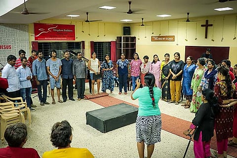 Members of The MMA choir during a rehearsal