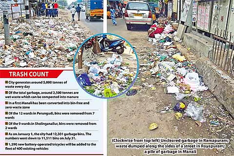 Perungudi, Sholinganallur turn bin-free zones