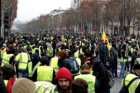 French protesters, police clash on 'yellow vest' anniversary