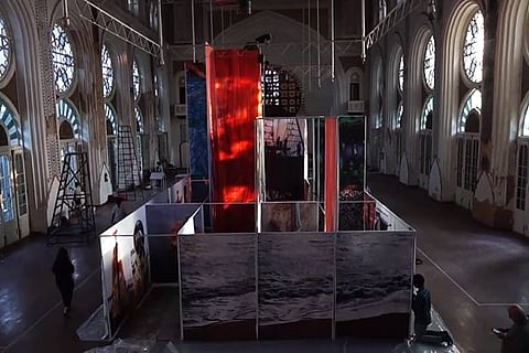 Photographs on display at Senate House in the city during previous edition of the biennale