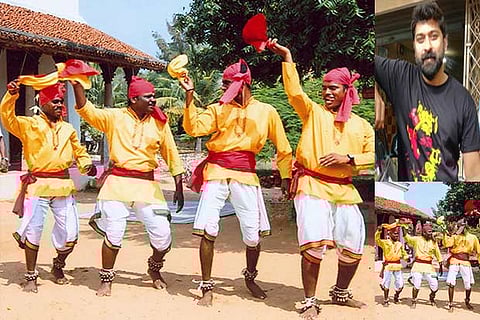 Dancers performing Devarattam; Vetri