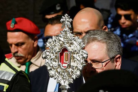A relic of Jesus' manger, Christmas gift from the pope to Bethlehem