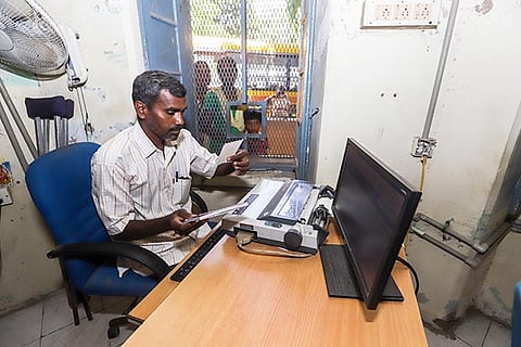 Outpatient tickets being given out at RGGGH on Thursday