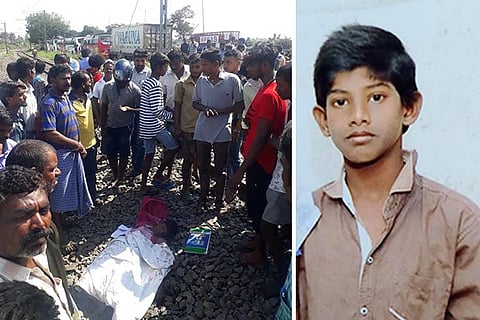 The boy laying near the track in Perungalathur