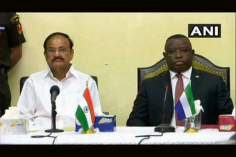 Venkaiah holds bilateral-level talks with Sierra Leone president