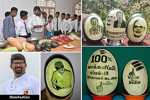 Food for thought: TN artist carves vegetable, fruit art with social messages