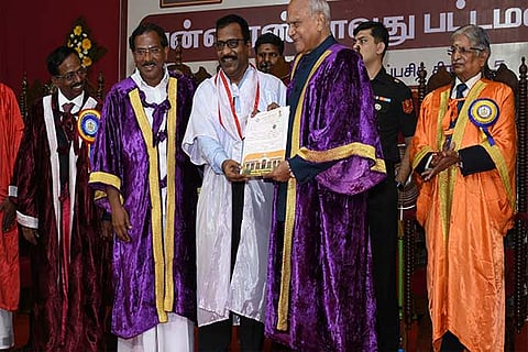 Actor Charlie receives a doctorate degree based on his research on ?Humour in Tamil Cinema from 1937 to 1967?